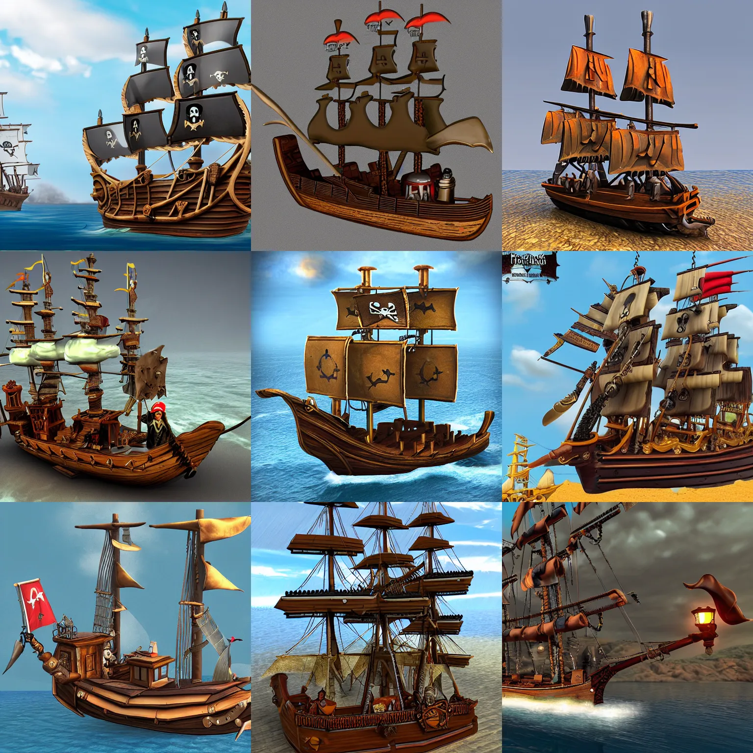 Prompt: pirate ship by wizkids pirates csg