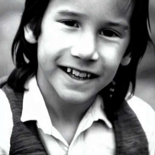 Image similar to photograph of keanu reeves as a young child