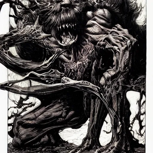 Image similar to the eater of universes, bernie wrightson, highly detailed, terrifying