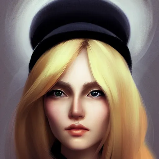 Image similar to a digital painting of a woman with blonde hair, a character portrait by feng zhu, cgsociety, fantasy art, artstation hq, artstation hd, fantasy
