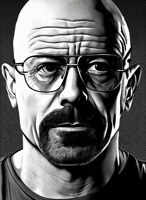 Image similar to character portrait of Joe Rogan playing Walter White, digital art, trending on artstation, 4k