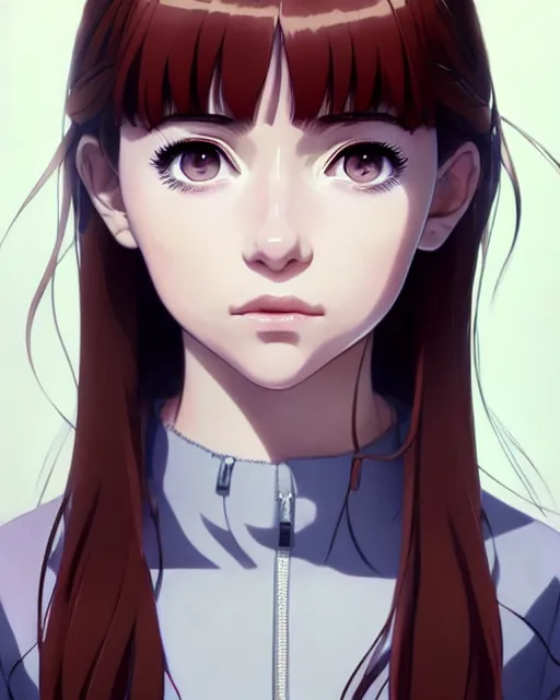 Image similar to portrait Anime as emilia clarke girl cute-fine-face, brown-red-hair pretty face, realistic shaded Perfect face, fine details. Anime. realistic shaded lighting by Ilya Kuvshinov katsuhiro otomo ghost-in-the-shell, magali villeneuve, artgerm, rutkowski, WLOP Jeremy Lipkin and Giuseppe Dangelico Pino and Michael Garmash and Rob Rey