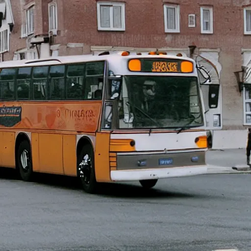 Image similar to goose driving a bus