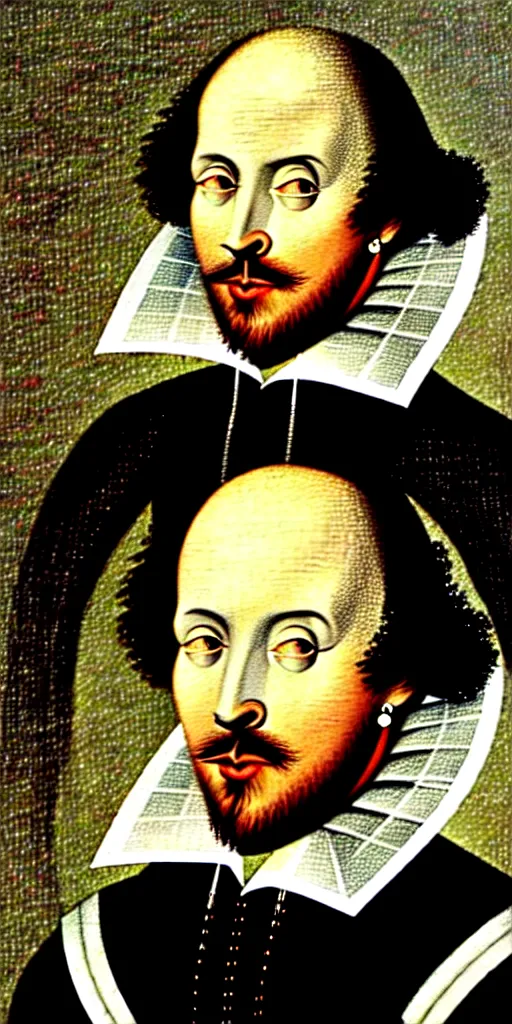 Prompt: portrait painting of william shakespeare was an english playwright, poet and actor. he is widely regarded as the greatest writer in the english language and the world's greatest dramatist
