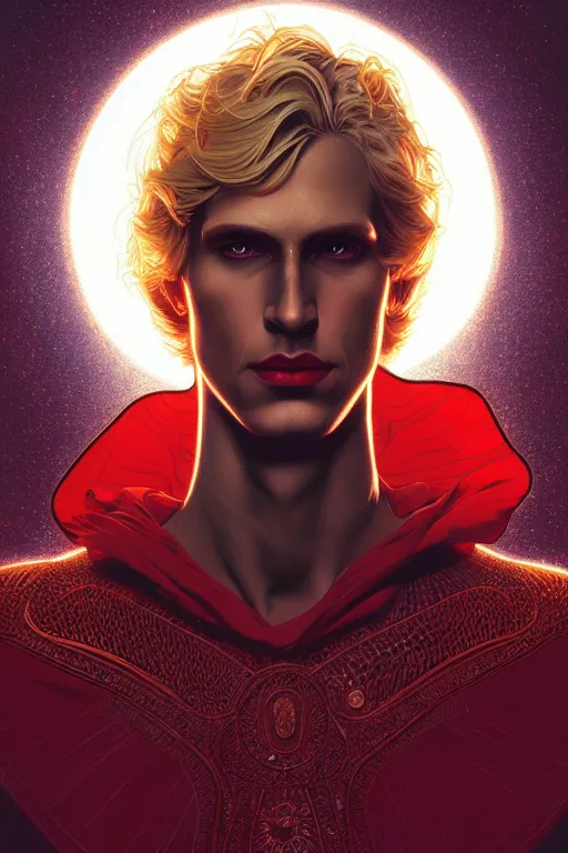 Image similar to a portrait of adam warlock, fantasy, sharp focus, intricate, elegant, digital painting, artstation, matte, highly detailed, concept art, illustration, ambient lighting, art by ilya kuvshinov, artgerm, alphonse mucha, and greg rutkowski