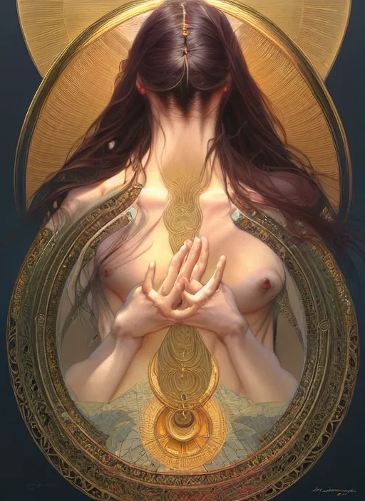 Image similar to perfectly detailed lotus!!! blessed by nature with ever - increasing physical mental perfection, symmetrical! intricate, sensual features, highly detailed, biblical divine holy perfection!! digital painting, artstation, concept art, smooth, sharp focus, illustration, art by artgerm and greg rutkowski and alphonse mucha