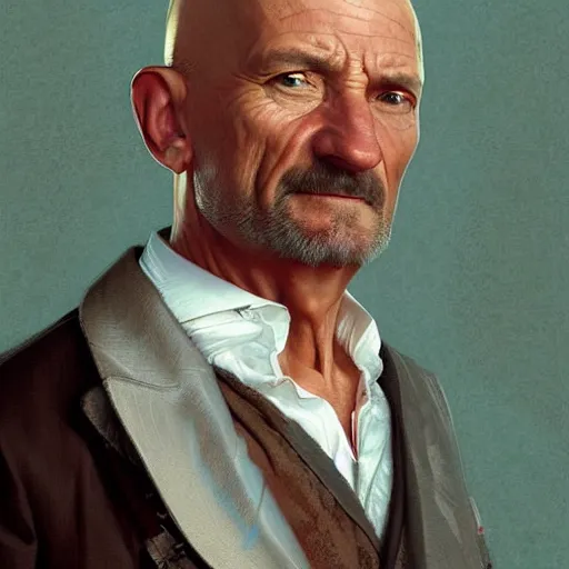 Prompt: portrait of John Locke from Lost as a detective, highly detailed, digital painting, artstation, concept art, sharp focus, illustration, art by artgerm and greg rutkowski and alphonse mucha