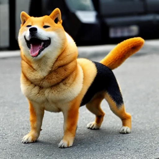 Prompt: godzilla as a shiba inu