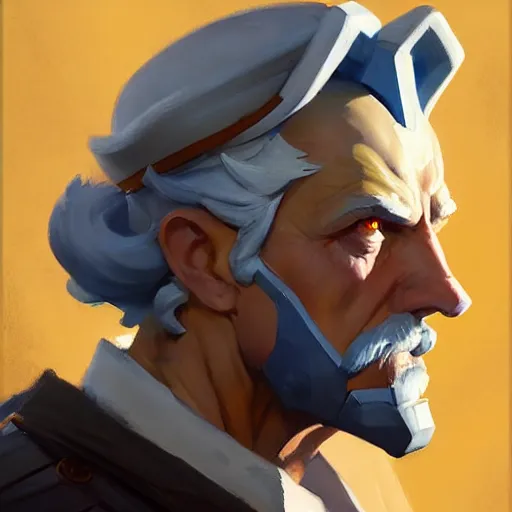 Prompt: Greg Manchess portrait painting of Walther White as Overwatch character, medium shot, asymmetrical, profile picture, Organic Painting, sunny day, Matte Painting, bold shapes, hard edges, street art, trending on artstation, by Huang Guangjian and Gil Elvgren and Sachin Teng