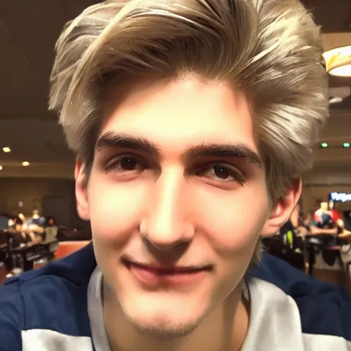 Prompt: really handsome gigachad xqc gambling : : realistic : : 1 dslr : : 1 - - quality 2