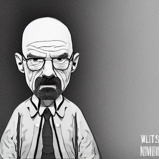 Image similar to walter white in the style of little nightmares