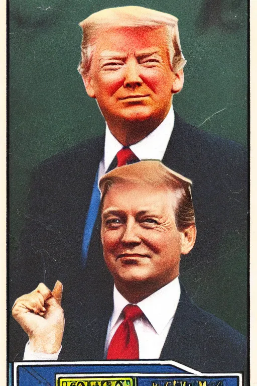 Prompt: trading card of the president of the United States