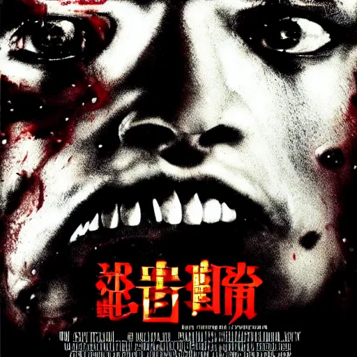 Image similar to ultra - photorealistic, new horror movie poster from takeshi miike, intricate details, sharp focus, perfect baroque like real project, symmetrical