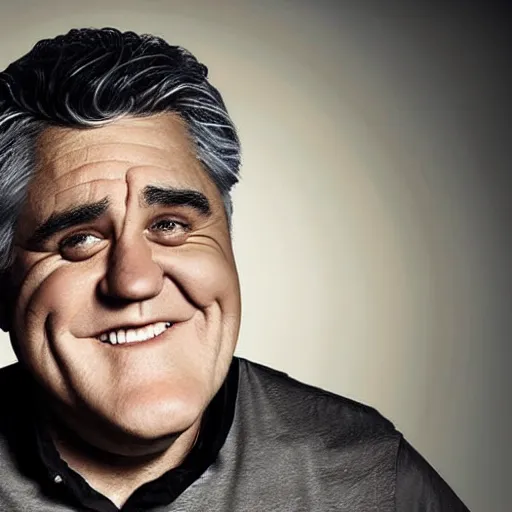 Prompt: professional fantasy art of jay leno but his skin is dark gray and very oily, jay leno with empty black eyes, professional art, horror art, volumetric lighting, unreal engine 5, very detailed art, jay leno with gray skin