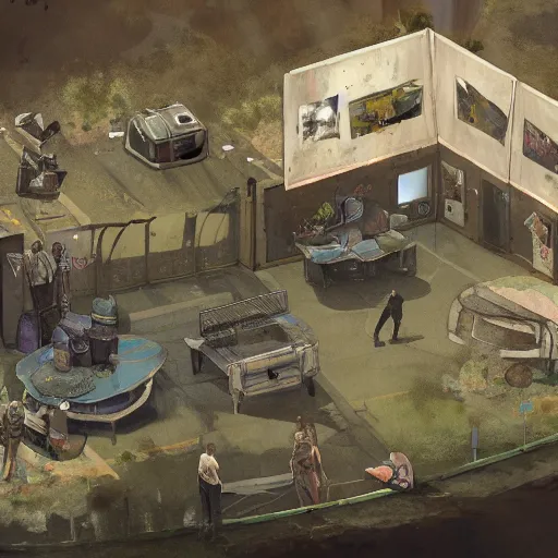 Image similar to disco elysium concept art