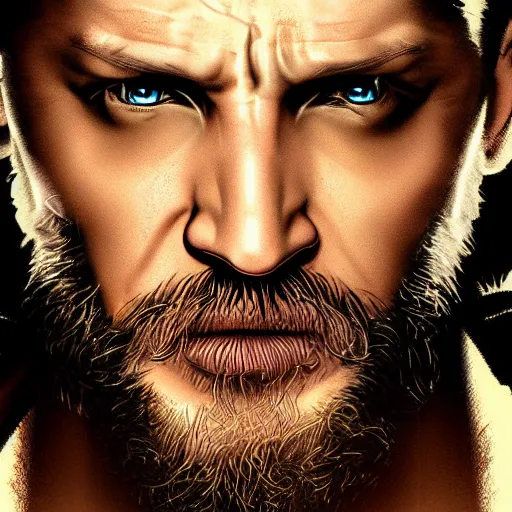 Image similar to tom hardy as wolverine from x - men digital art 4 k detailed super realistic