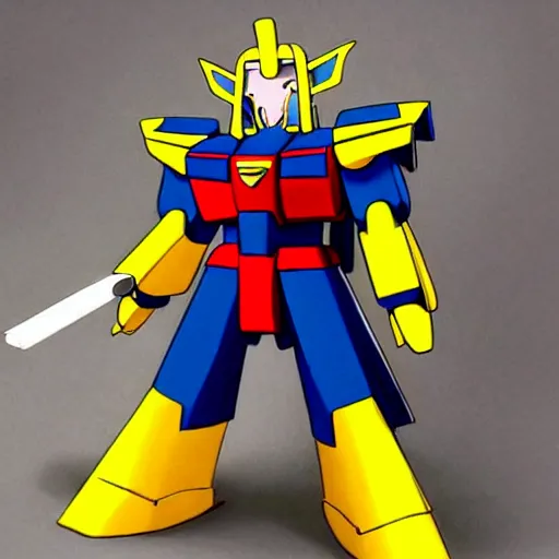 Image similar to anime!!!!!!!!!!!! gundam shaped like dilbert