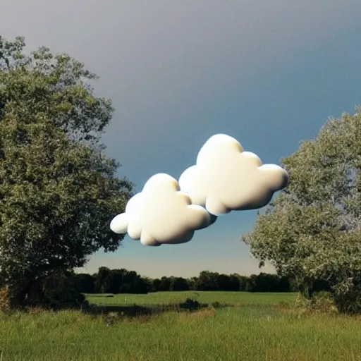 Image similar to a cloud shaped like a minion