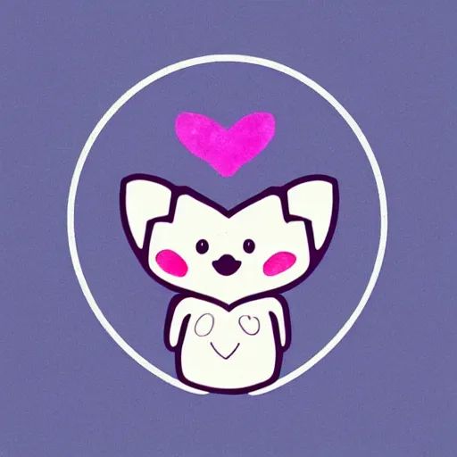 Image similar to cute hedgehog heart love laughing cute adorable emote twitch waving lineart