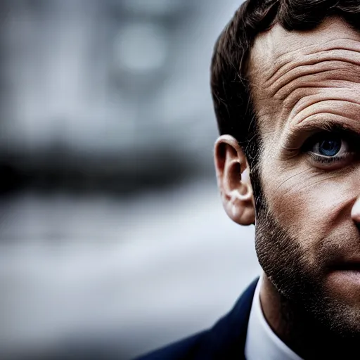 Image similar to closeup portrait of emmanuel macron in game of thrones, photography, cinematic light, sharp, detailed face, magazine, press, television, steve mccurry, david lazar, canon, nikon, focus