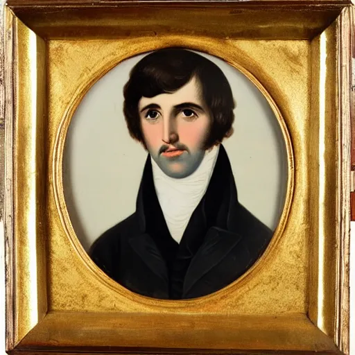 Prompt: regency era painting of a young ringo clean shaven