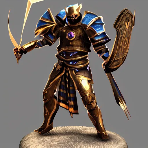 Prompt: animated armor that looks with a sun emblem on his chest, mid shot photo, style of magic the gathering, dungeons and dragons, fantasy, intimidating