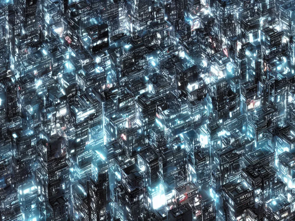 Image similar to Cybernetix, dystopian city, underground, UHD, uhd, highly detailled