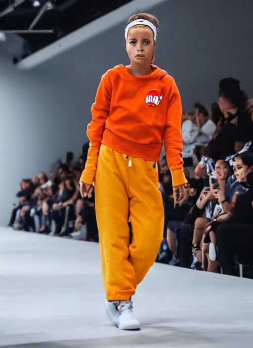 Image similar to hyperrealistic and heavy detailed air jordan runway show of maggie simpson, leica sl 2 5 0 mm, vivid color, high quality, high textured, real life