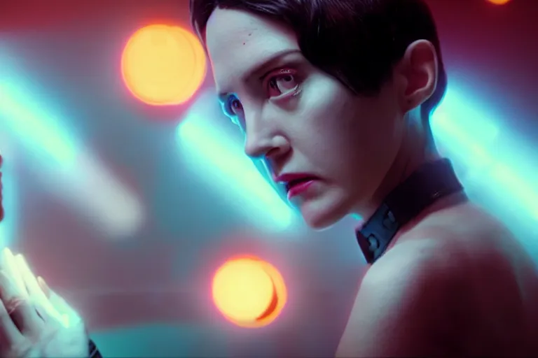 Image similar to vfx film, love death and robots, flat color profile low - key lighting award winning photography arri alexa cinematography, hyper real photorealistic cinematic, atmospheric cool colorgrade