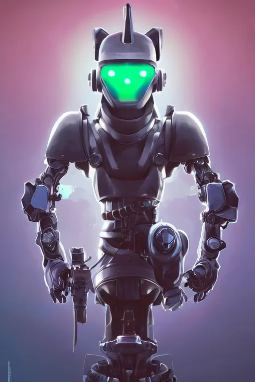 Image similar to epic mask helmet robot ninja portrait stylized as fornite style game design fanart by concept artist gervasio canda, behance hd by jesper ejsing, by rhads, makoto shinkai and lois van baarle, ilya kuvshinov, rossdraws global illumination radiating a glowing aura global illumination ray tracing hdr render in unreal engine 5