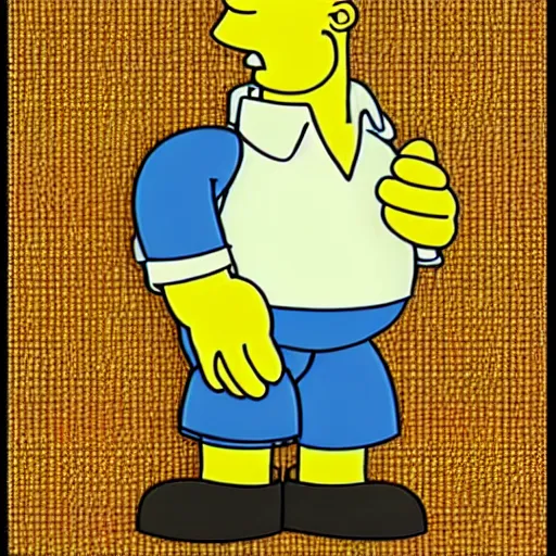 Prompt: Homer Simpson in the style of scarface