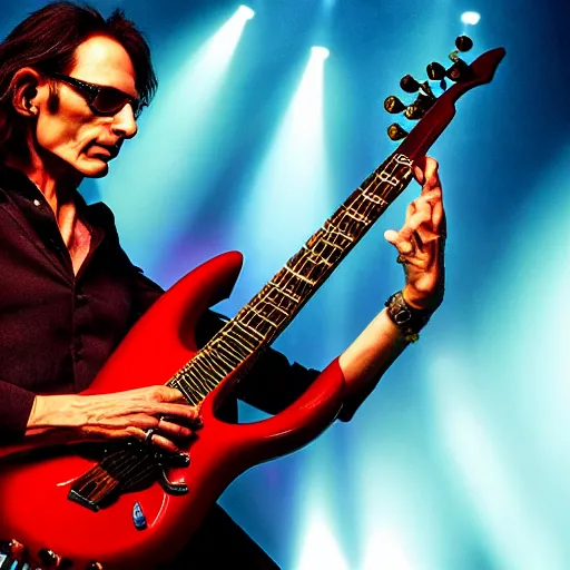 Prompt: Steve vai playing the tuba sensually, realistic, 4K,