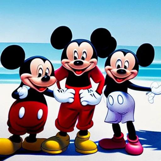 Image similar to mickey chilling in aruba, disney world, mickey mouse, aruba