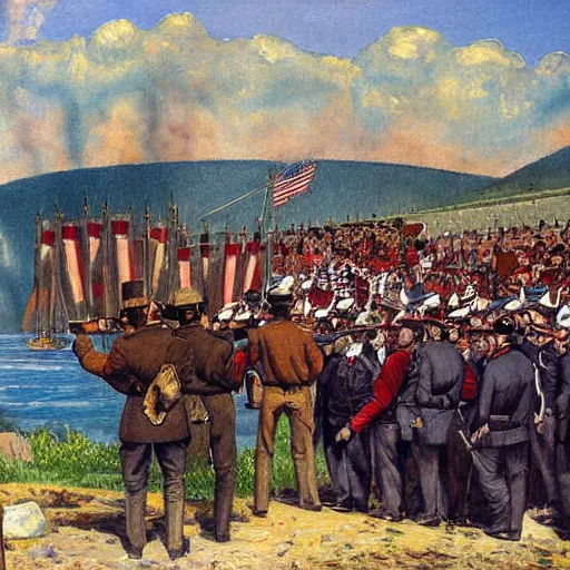 Image similar to the american was of canadian annexation 1 8 9 3 painting