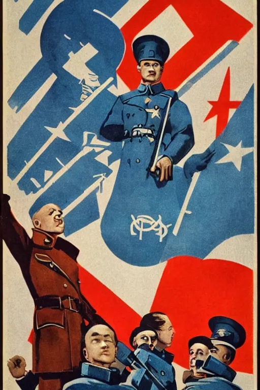 Prompt: at & t advertisement in style of soviet propaganda