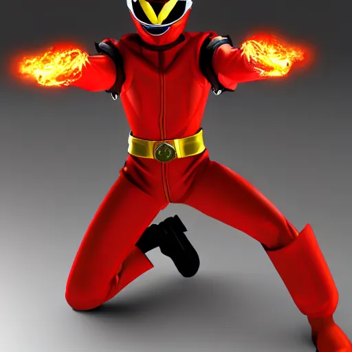 Prompt: professional anime fire man power ranger!!! studio lighting, very detailed, unreal engine, anime!!!!, professional lighting, good composition, rule of thirds, winning award anime, anime fire man power ranger, leather suit, heat and chest shot, red helmet