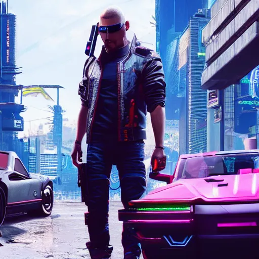 Image similar to Cyberpunk 2077 in PlayStation 1 graphics