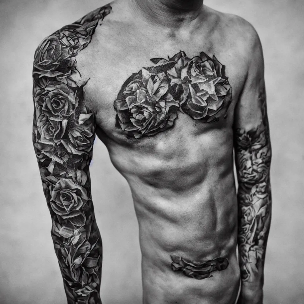 Image similar to тюремные наколки, photorealistic photo of russian prison tattoos, russian criminal tattoos, nakolki, sergei vasiliev photography