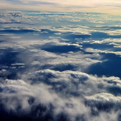 Prompt: flying above the clouds