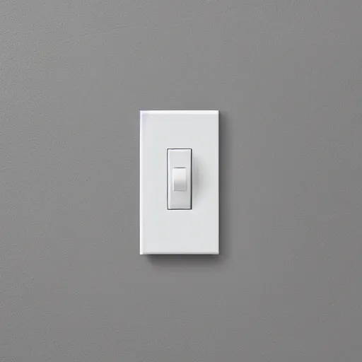 Image similar to a cast concrete light switch. Plain white background