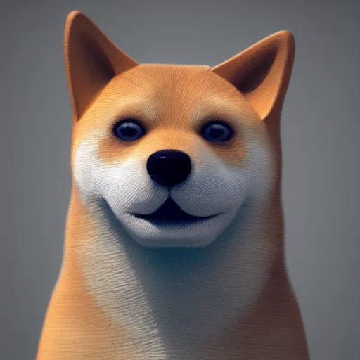 Image similar to portrait of a shibe wearing a hat, realism, realistic, photorealism, f 3. 5, photography, octane render, trending on artstation, artstationhd, artstationhq, unreal engine, cinema 4 d, 8 k, detailed fur