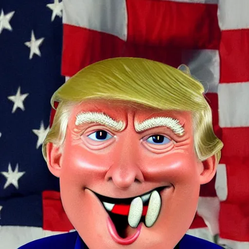 Prompt: Donald Trump in the style of Wallace and Gromit