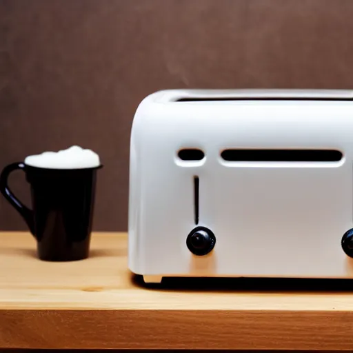 Prompt: toaster on the bath, sad, alcohol nearby, picture with message, depression, dark climate