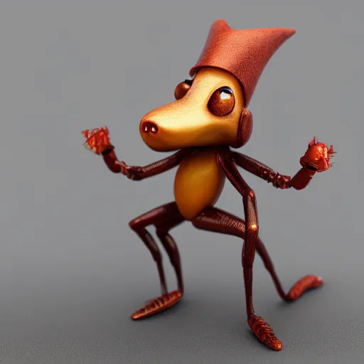 Prompt: Anthropomorphic ant magician, no blur, 4k resolution, ultra detailed-i