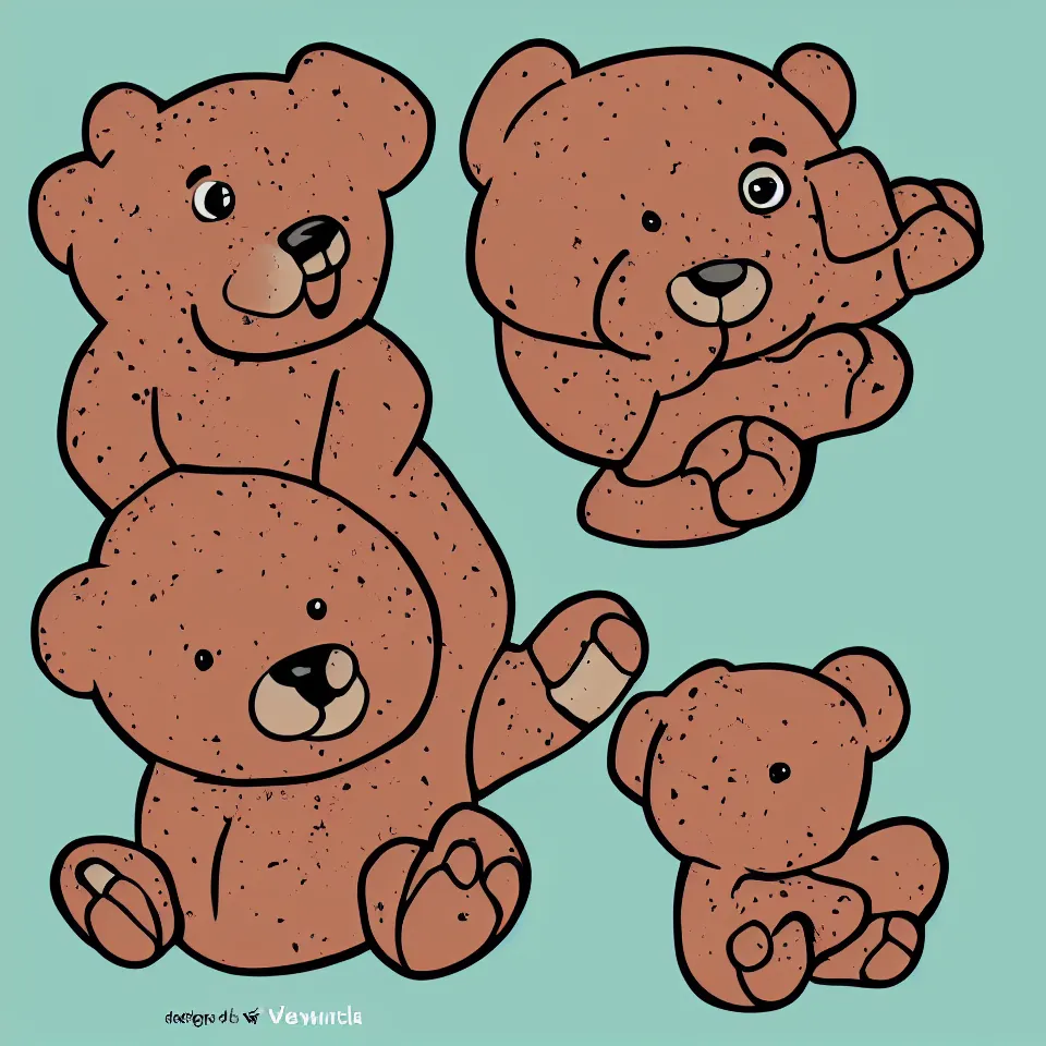 Image similar to cute bear illustration style