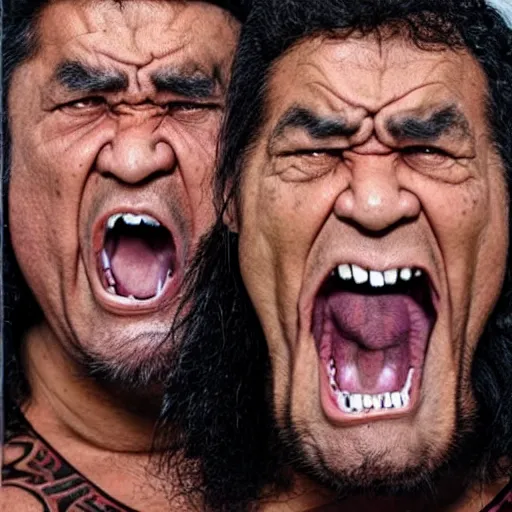 Image similar to angry samoans