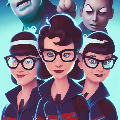 Image similar to face icon stylized minimalist ghostbusters, loftis, cory behance hd by jesper ejsing, by rhads, makoto shinkai and lois van baarle, ilya kuvshinov, rossdraws global illumination