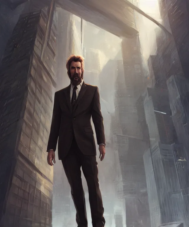 Prompt: alan rickmam, cinematic, as hans gruber in business suit, elegant, highly detailed, digital painting, artstation, smooth, hard focus, illustration, art by jessica rossier and and brian froud