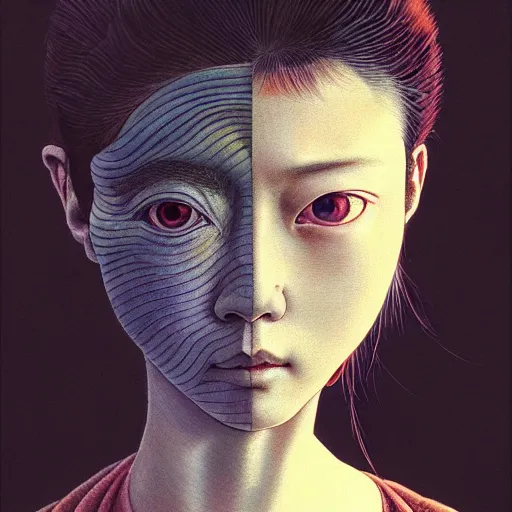 Image similar to prompt : 3 d hyper real 8 k render portrait painted in miyazaki color style drawn by katsuhiro otomo and takato yamamoto, inspired by fables, china doll face, smooth face feature, intricate oil painting, high detail, sharp high detail, manga and anime 2 0 0 0