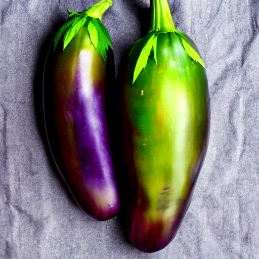 Prompt: eggplant with elon mask's face